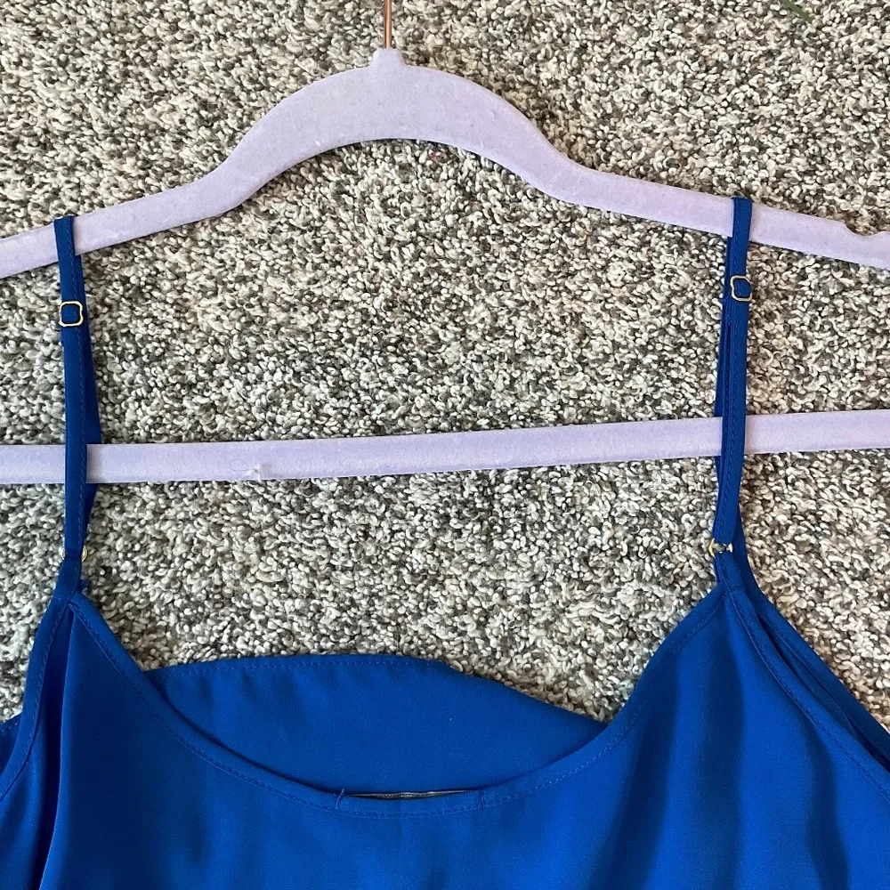 J. Crew womens casual short Blue Slip Dress midi size xs - Picture 6 of 10